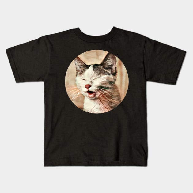 Four-Legged floppy cat Kids T-Shirt by GoranDesign